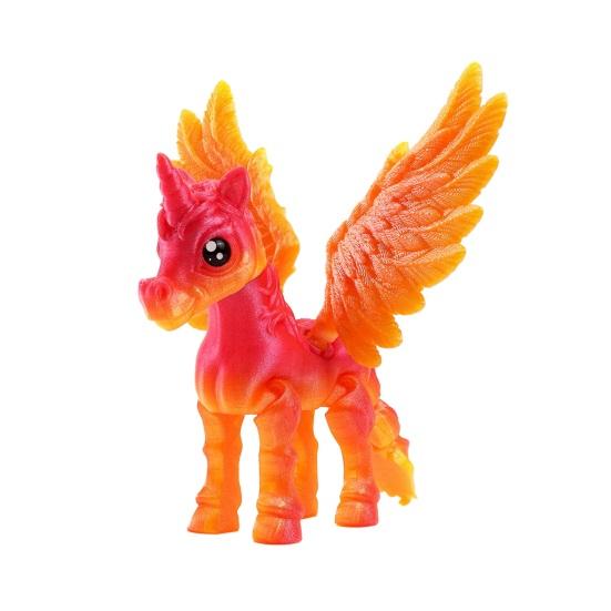 3D Printed Horse Ornament Articulated Horse Winged Unicorn Toy Flexible Animal Fidget Toy with Movable Joints for Home Office Stress Relief Desktop