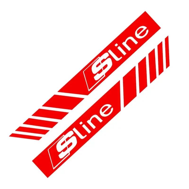 2PCS Car Styling Rearview Mirror Decoration Sticker QUATTRO Emblems for tt Sline RS A3 A4 B8 8P 8V B6 A5 A6 C7 Q5 B9 B7 C6 A1
