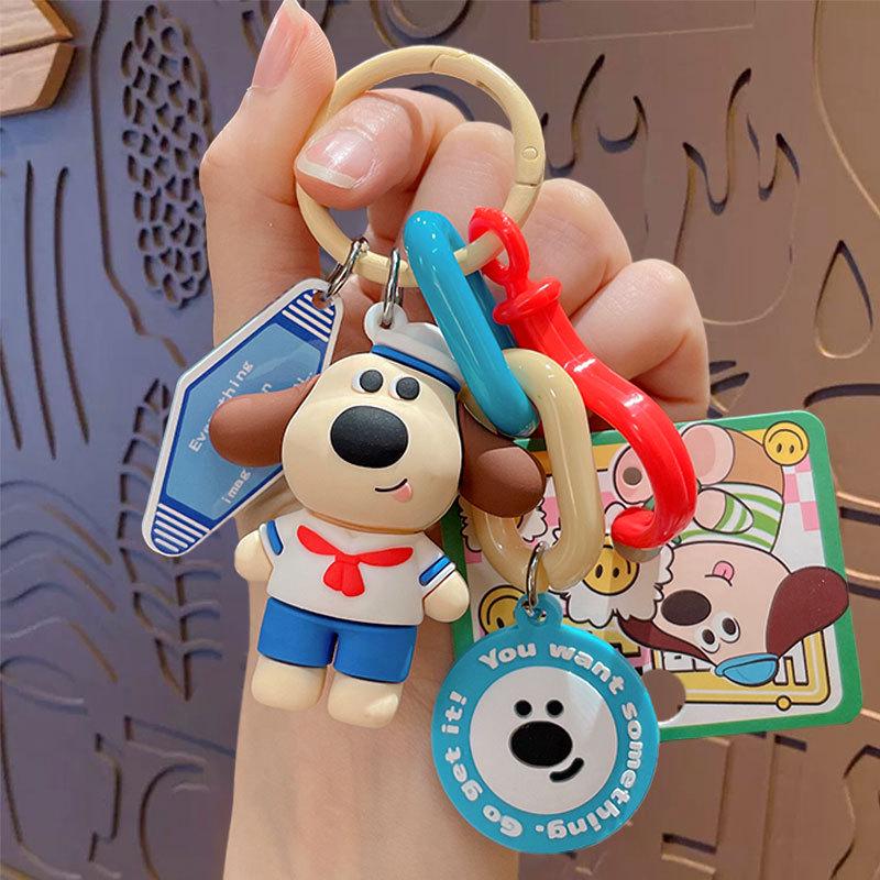 Cute Puppy Dress-Up Keychain for Bags and Cars - Creative Gift for All