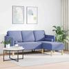 Sofa Set with Cushions Jeans Blue Polyester