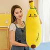 Pernă Moale de Pluș cu Fructe 80cm Pernă Mare Realistă de Banană cu Bumbac de Cristal Elastic Pluș Cadou Anul Nou Ziua Îndrăgostiților