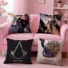 A-Assassins C-Creed Game Cushion Cover Plush Fabric Soft Double-Sided Printed Sofa Warm Winter Home Gift Pillow Cover