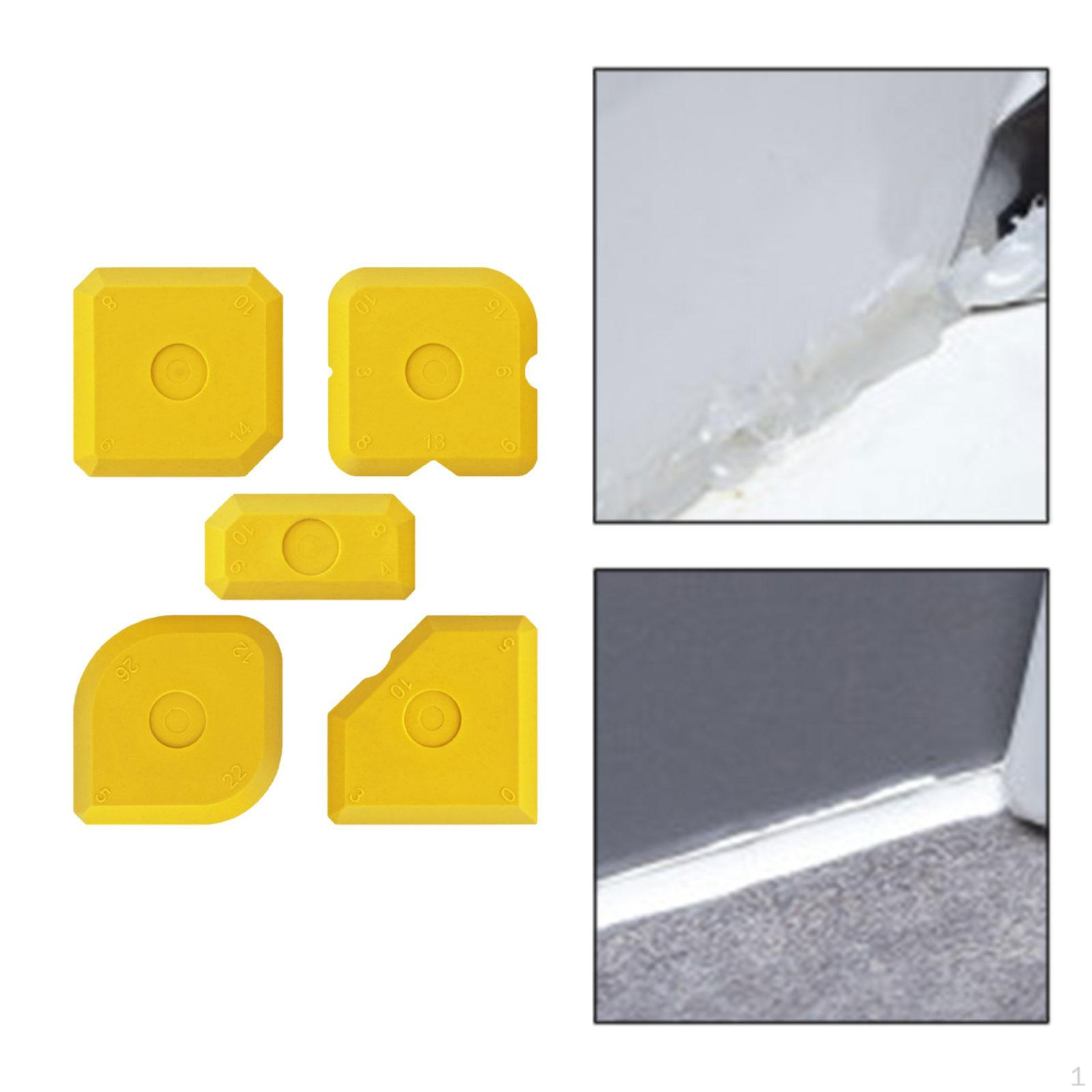 

Набор инструментов для герметизации, 5 предметов, набор для обрезки кромок стекла, герметик для отделки швов стеклоочистителя жёлтый