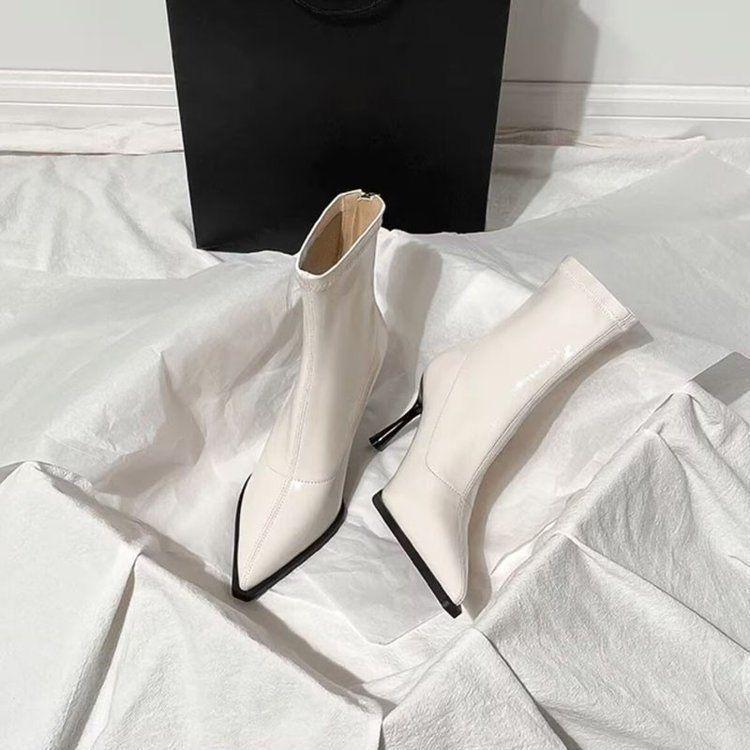 Increase Temperament Trend Thin Boots Women Pointed Short Tube Thin High Heel Short Boots