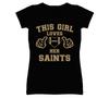 This Girl Loves Her New Orleans Saints Football T Shirt Mens Womens Tees Top