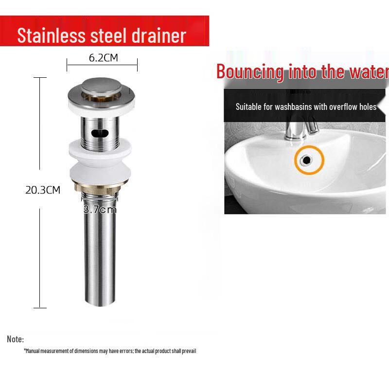 Zhuyue Stainless Steel Pop-Up Washbasin Drain