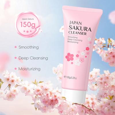 150g Cherry Blossom Facial Cleanser for Women Girls Hydrating Moisturizing Gentle Face Wash Daily Skincare
