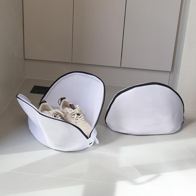 2 In 1 Zippered Mesh Wash Bag For Delicate Clothing Shoe Storage Organizer Portable Laundry Protector Machine Safe
