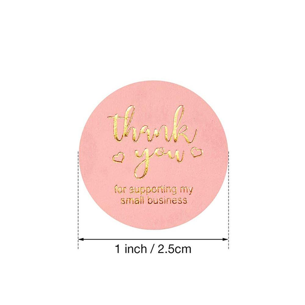 100-500pcs Thank You Sticker Love Scrapbook Sticker Envelope Packaging Stamp Handmade Stationery Label Kraft Paper Stickers