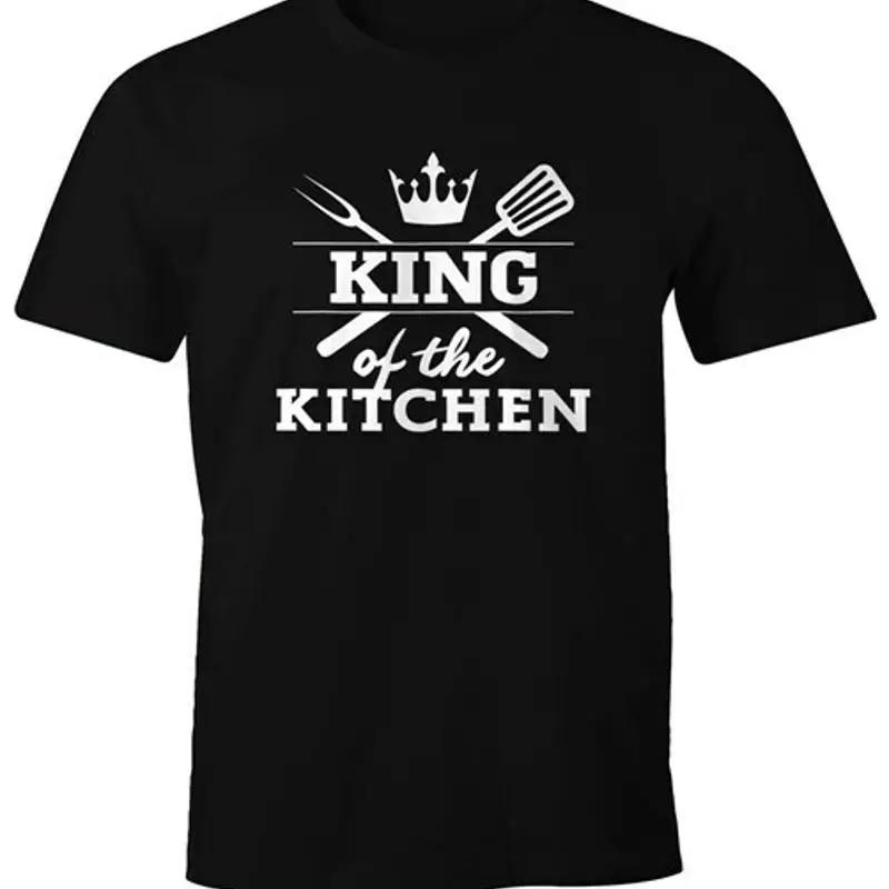 Unisexs King of the Kitchen Fun Shirt Saying Shirt Cooking Food Grilling TShirt