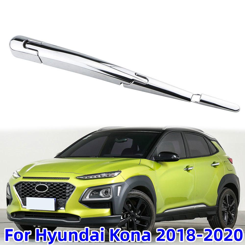 4Pcs/Set ABS Chrome Rear Window Water Wiper Protection Cover for Hyundai Kona 2017 - 2026 Windshield Wash Wiper Trim