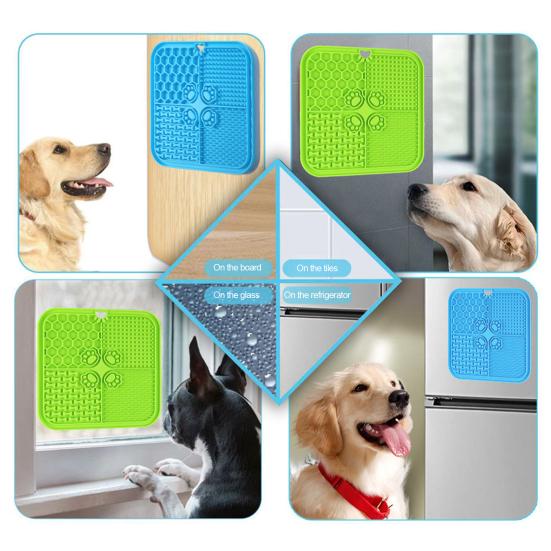 Dog Lick Mat with Suction Cup Interactive Pet Feeding Mat for Slow Feeding Anxiety Relief Pet Licking Pad for Large Small Dogs Cats