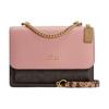 Klare 22 Vintage Print Flap Closure Coated Canvas Leather Crossbody Bag Women Bags Brown Pink C7589-IMTL9