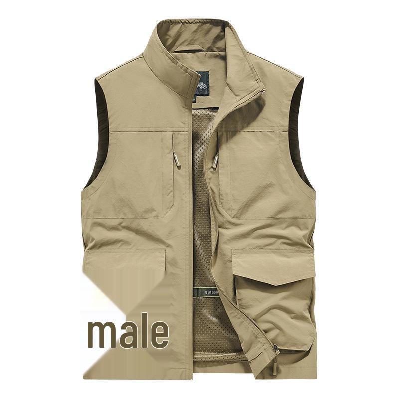 Men's Outdoor Quick-Dry Multi-Pocket Fishing & Photography Vest