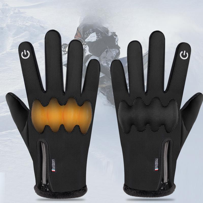 Waterproof Touch Screen for Women Motorcycle Driving Cold Proof Plus Velvet Thickened Warm Windproof Gloves Riding
