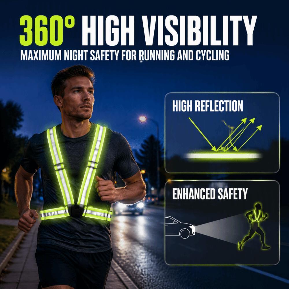 2pcs Green Color Reflective Safety Vest Unisex Design Warning Safety Vest Night Running