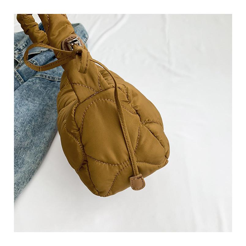 IELGY Summer All-Match Cross-Body Underarm Dumpling Bag Large-Capacity Commuter One-Shoulder Cotton Clothes Bag
