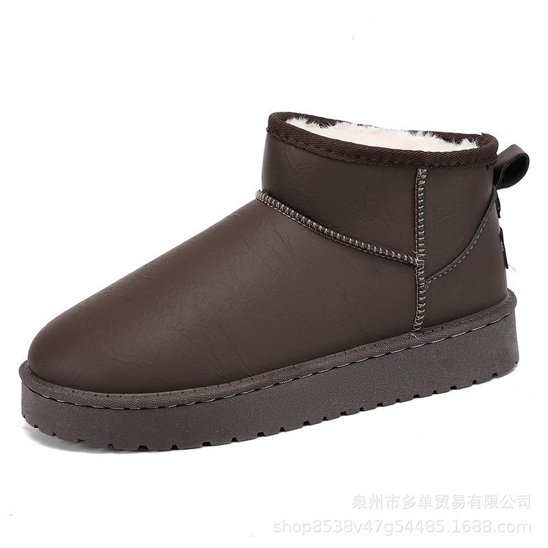 Winter men's velvet thickened cold-proof and warm large cotton boots retro short non-slip wear-resistant comfortable snow boots