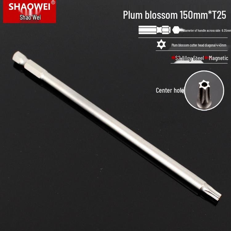 Magnetic 50mm Star Screwdriver & Hex Bit Set for Electric Drills