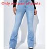 American Retro Wide Leg Denim Pants For Casual Streetwear With Pocket Design For Women