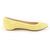 Ausgezeichnete Christian Louboutin Pumps mit Nieten, spitze Ballerinas, gelb, Damen 35, gebraucht
