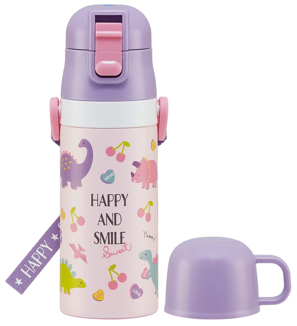 Skater Water 420ml Direct Drink 350ml Cup Drink Smile Small Stainless Sports Water Kids  2-Way Bottle (Direct Drink) / (Happy & Design), Capacity,