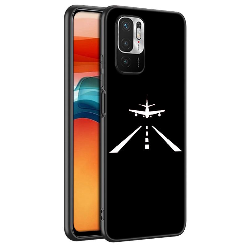 Aircraft Airplane Fly Silicone Phone Case For Xiaomi Redmi Note 11 10 9 8 Pro 11T 10T 10S 9S 8T 9 9A 9C 9T Black Soft Cover