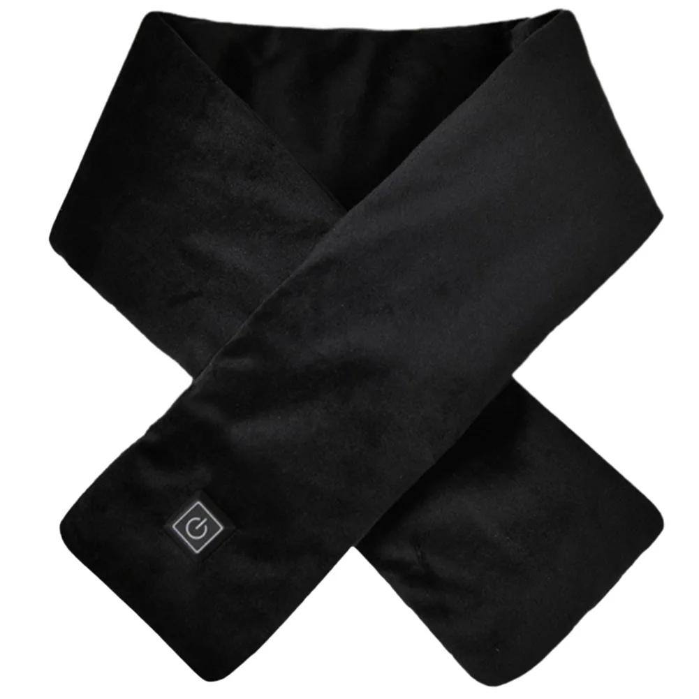 Warm Heated Scarf USB Charging Electric Heated Scarf Cold-Proof Thermal Neck Wrap Warmer Washable for Climbing Hiking Cycling