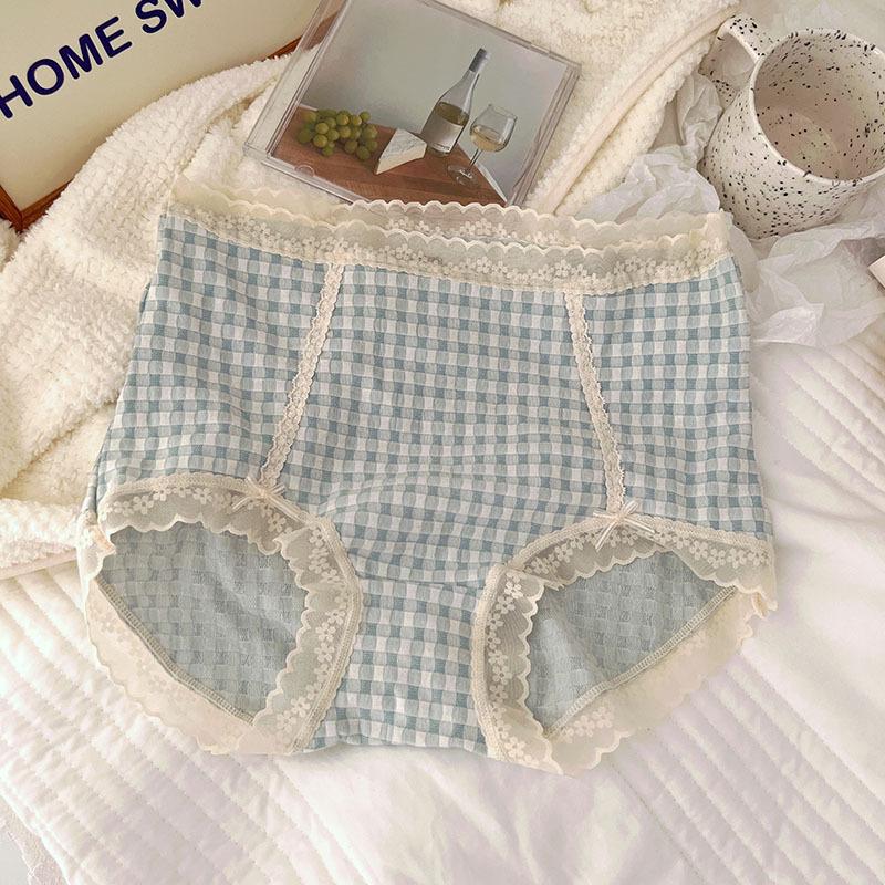 

Трусики-треугольники с высокой посадкой вафельной текстуры большого размера, милые, дышащие и облегающие бедра женские трусики 3XL небесно-голубой