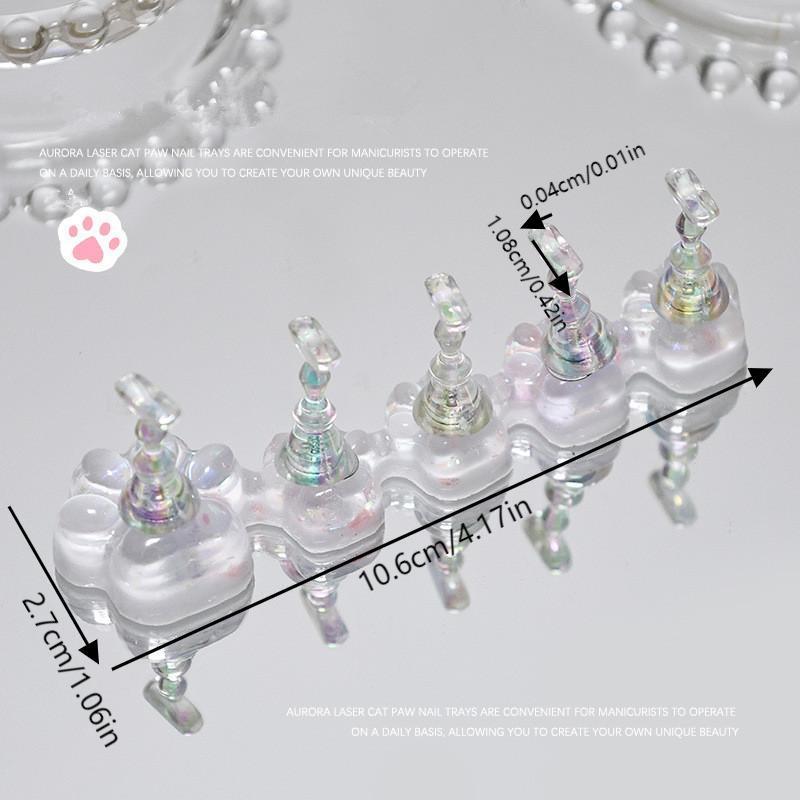 Cat Claw Nail Stand For Press On Nails Aurora Showing Shelves Nail Display Magnetic Holder Manicure Organizer Tools