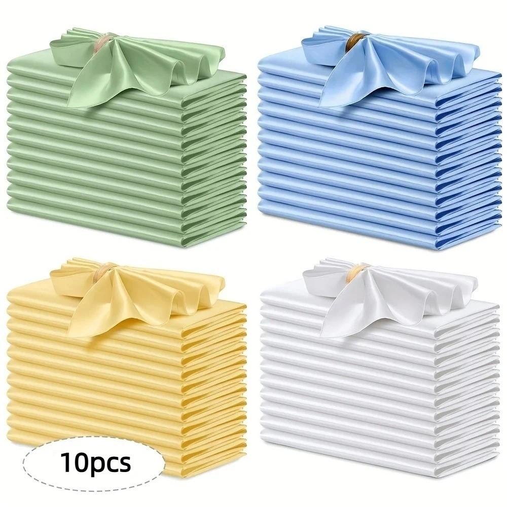 10pcs Square Silky Satin Napkin 30x30cm Table Napkins New Dinner Napkins  Birthday Party Decor
