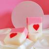 Artistic Strawberry Cheese Color Facial Cleansing Soap: Exquisite Handmade Design for Global Appeal