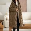 Oversized Thicken Down Jacket Women Winter Retro Hooded Coat Warm Parker Overcoat