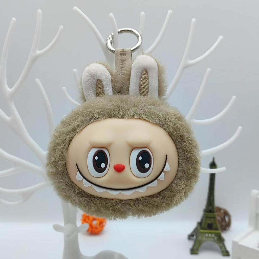 First-generation Vinyl Plush Head-shaped Keychain, Second-generation Labu Cloth Keychain, Ugly and Cute Doll Girl