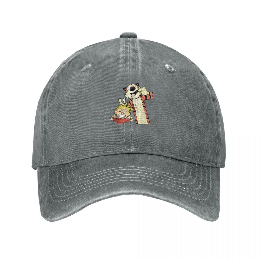 Calvin and Hobbes Bill Watterson Baseball Cap Fashion Beach Derby Hat Hiking Hat Luxury Unisex Cap Womens Hats Unisexs
