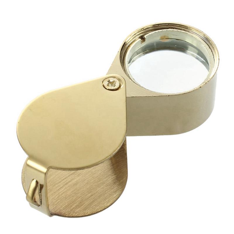 

10Pcs 10X Magnifying Magnifier Glass Jewellers Eye Foldable Jewelry Loop Loupe(Golden)-B61B