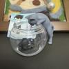 Cat Watching Goldfish Calico Blue Cow White Cat Catching Fish Desktop Mini Statue Decor Action Figure Model Toys