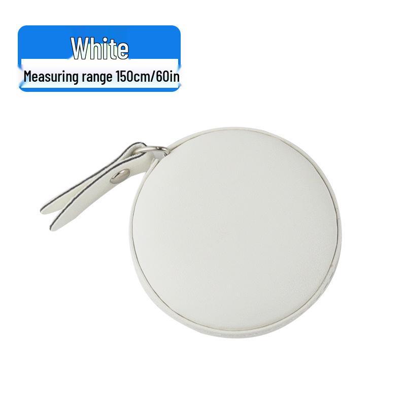 Portable Leather Round Mini Tape Measure - Soft Macaron Color Ruler for Clothing, Bust, and Waist Measurements