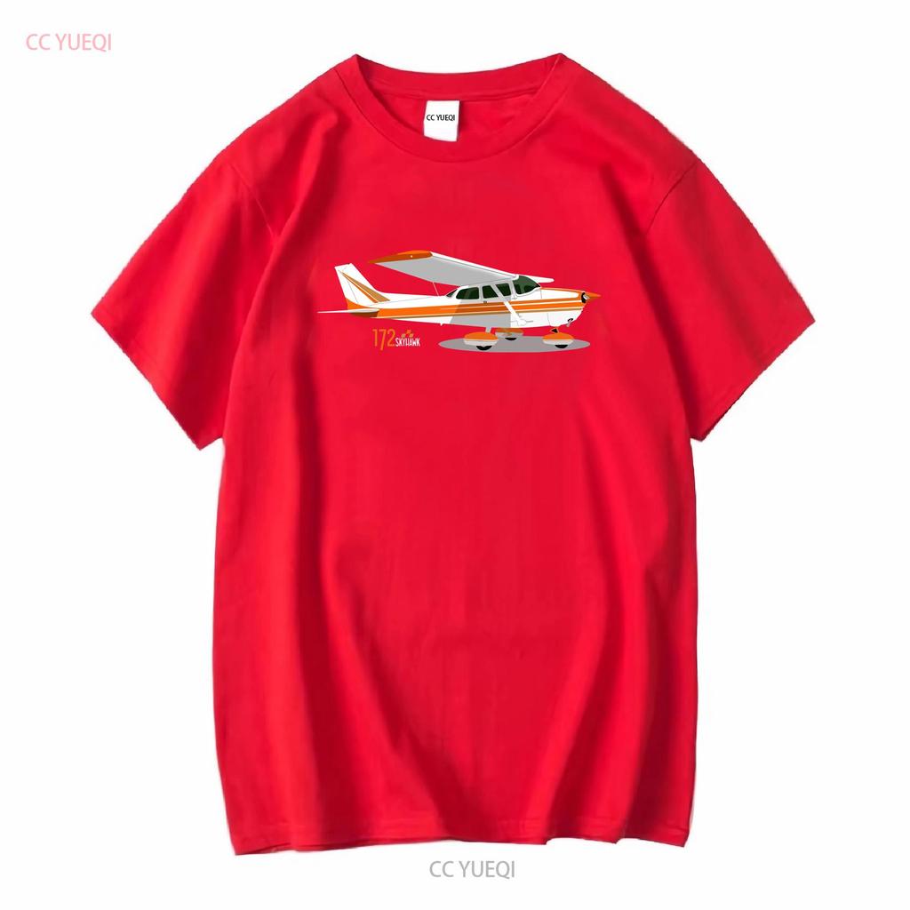 Aeroclassic Cessna 172 Skyhawk PPL Aviation Inspiriertes T-Shirt lang- oder kurzärmelig Vintage Gewaschen homme Leicht dehnbar