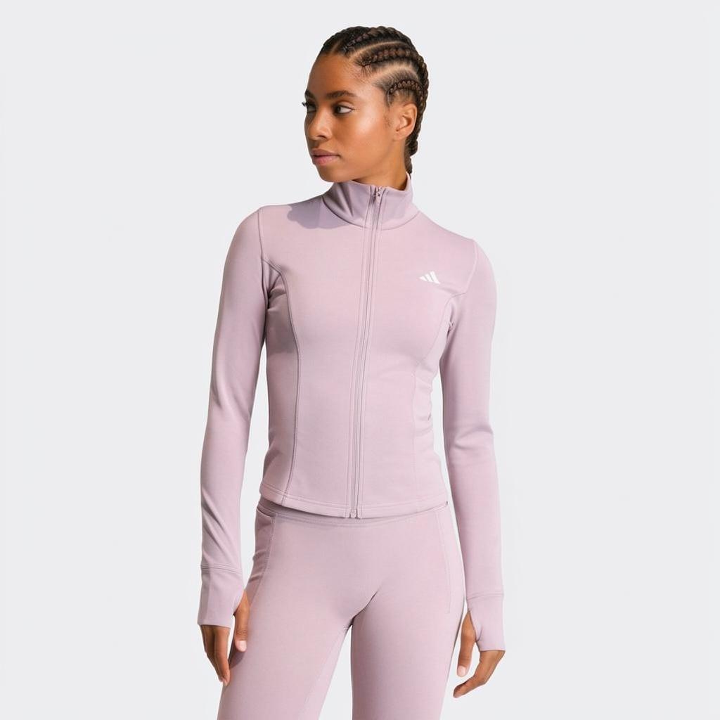 adidas Optime Essentials Schnelltrocknendes Sportoberteil mit halbem Reißverschluss für Damen Oberteile KF8551