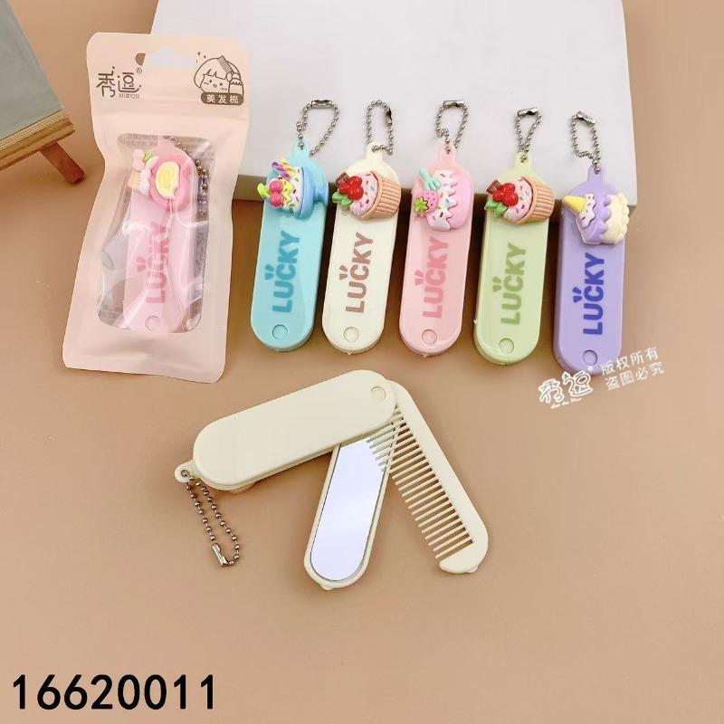 Creative Simple Solid Color Folding Mini Portable Hair Comb For Students