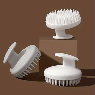 2-in-1 Scalp Massager and Shampoo Brush - ABS Plastic Handle with Plastic Bristles, Comfortable Grip, Detachable Head