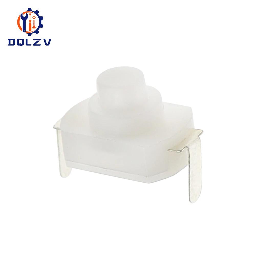 Flashlight switch 12*8MM Mini Push Button Switch On Off 1208YD Self Locking For Electric Torch DC 30V 1A Black White