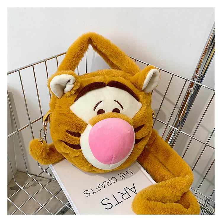 Korean Style Cute Bear Plush Crossbody Handbag for Girls