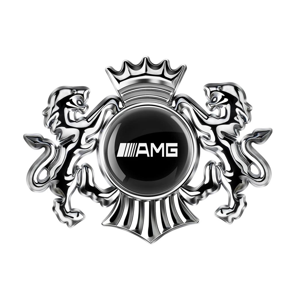 

GLC GLB New 3D crown Lion Car Fender metal Emblem Badge decoration Stickers For Mercedes Benz AMG W202 W203 W204 W205 W211 W212 1pc