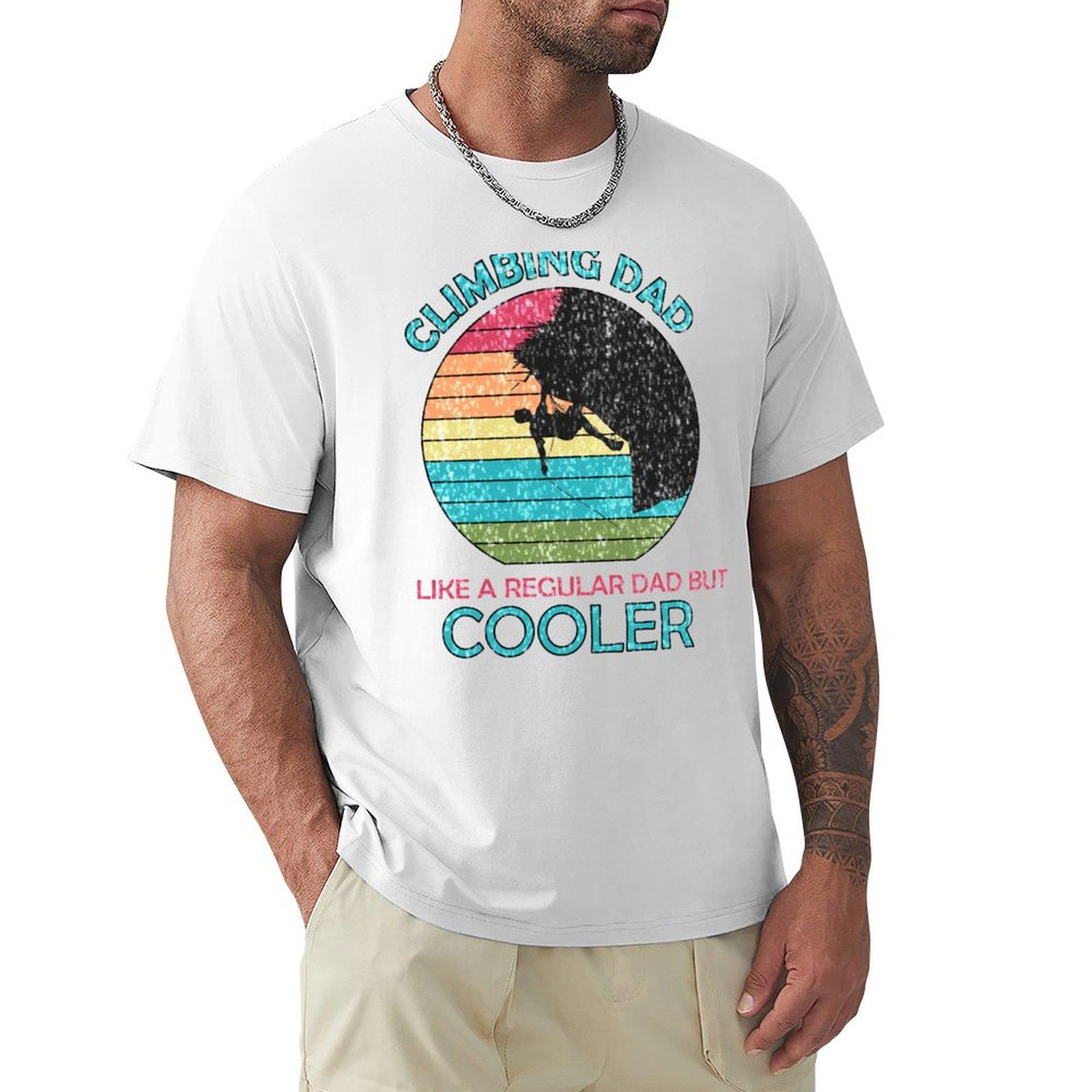 Climbing Dad Like A Regular Dad But Coolerclimbing Dadretro Climbing Shirt Gift For Climbing Dad Fathers Gift Funny Tshirt S