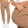 Women's Warm Joggers with Plain Pattern MORAJ S BEIGE