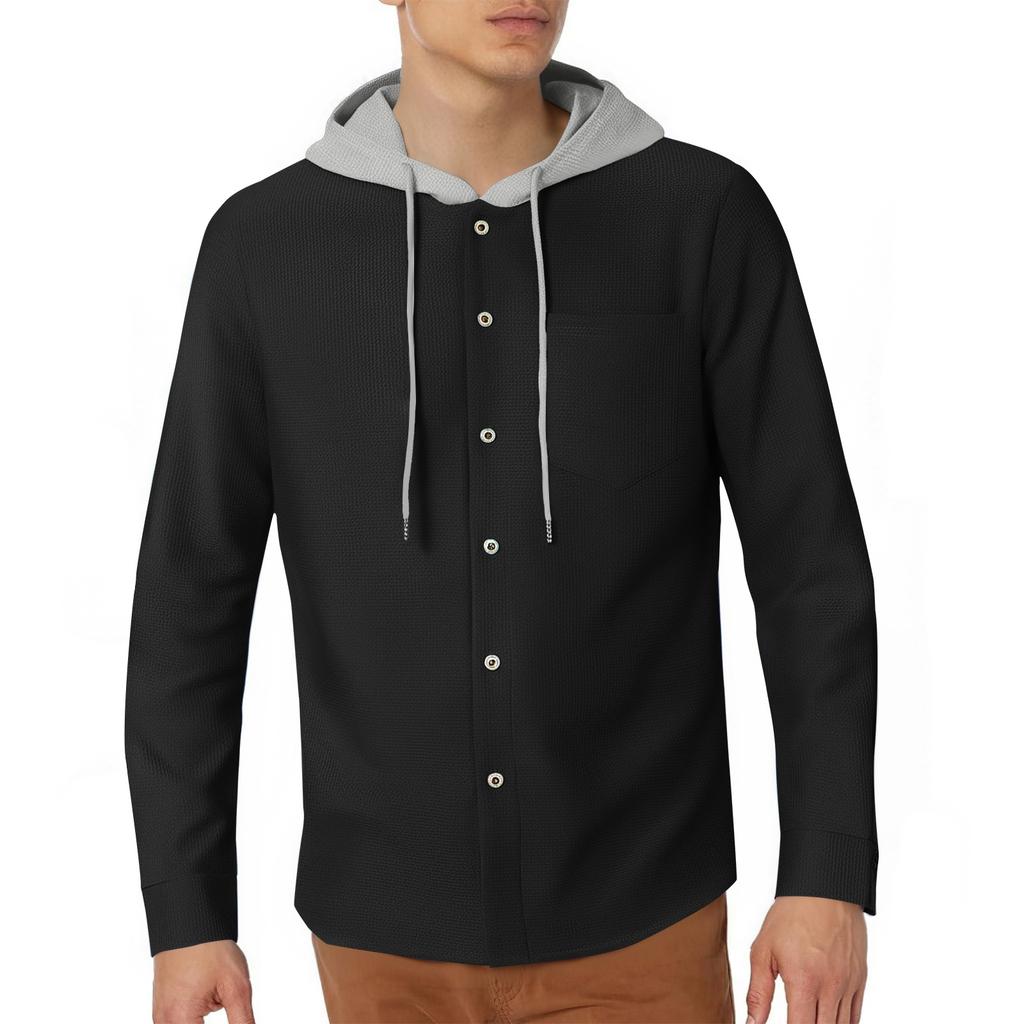 Men's Zipper Hooded Sports And Casual Loose Jacket