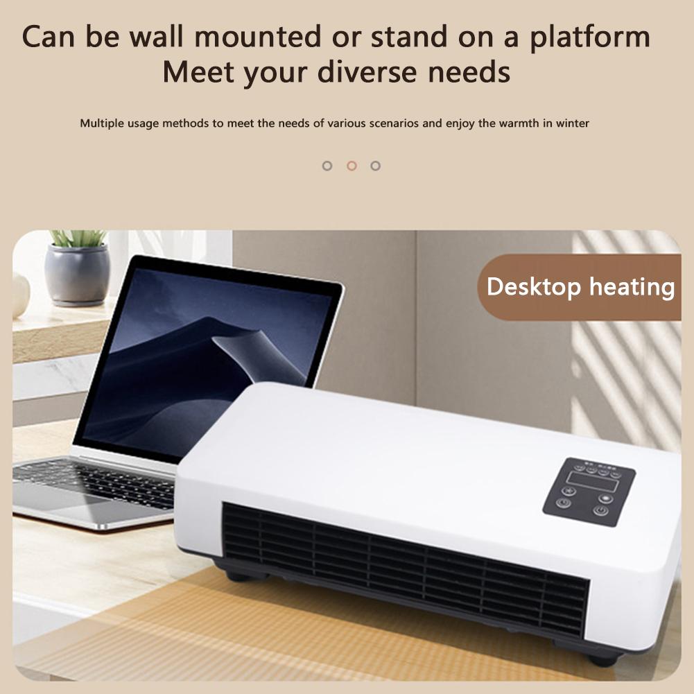 Remote Control Electric Cooling Heating Machine Mini Air Conditioner Quiet Energy-Efficient Wall Space Heaters for Living Room