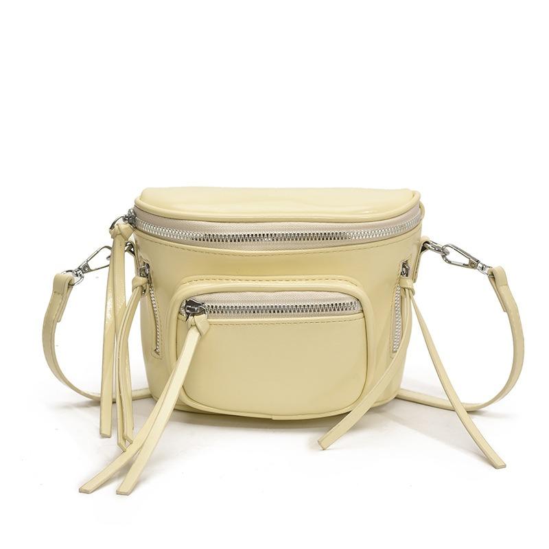 Personalized women's bag summer new trendy fanny pack versatile shoulder crossbody first layer cowhide bag soft leather saddle bag